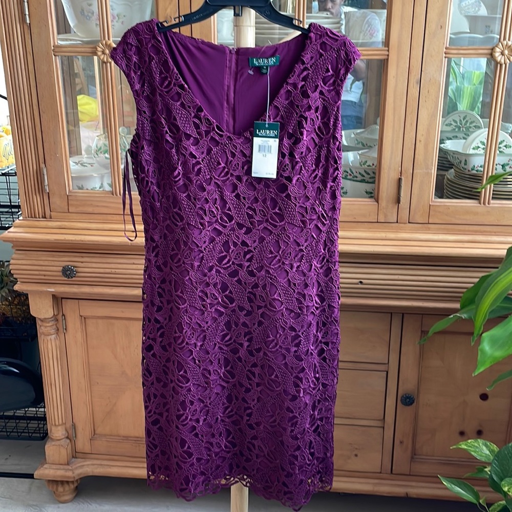 New Polo by Ralph Lauren Dress. Exotic Ruby,Sz 12. MSRP $170. Price $70.